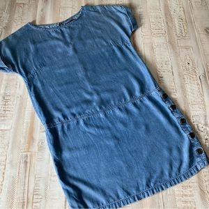 BANANA REPUBLIC Chambray Mini Shift Dress, Size 4